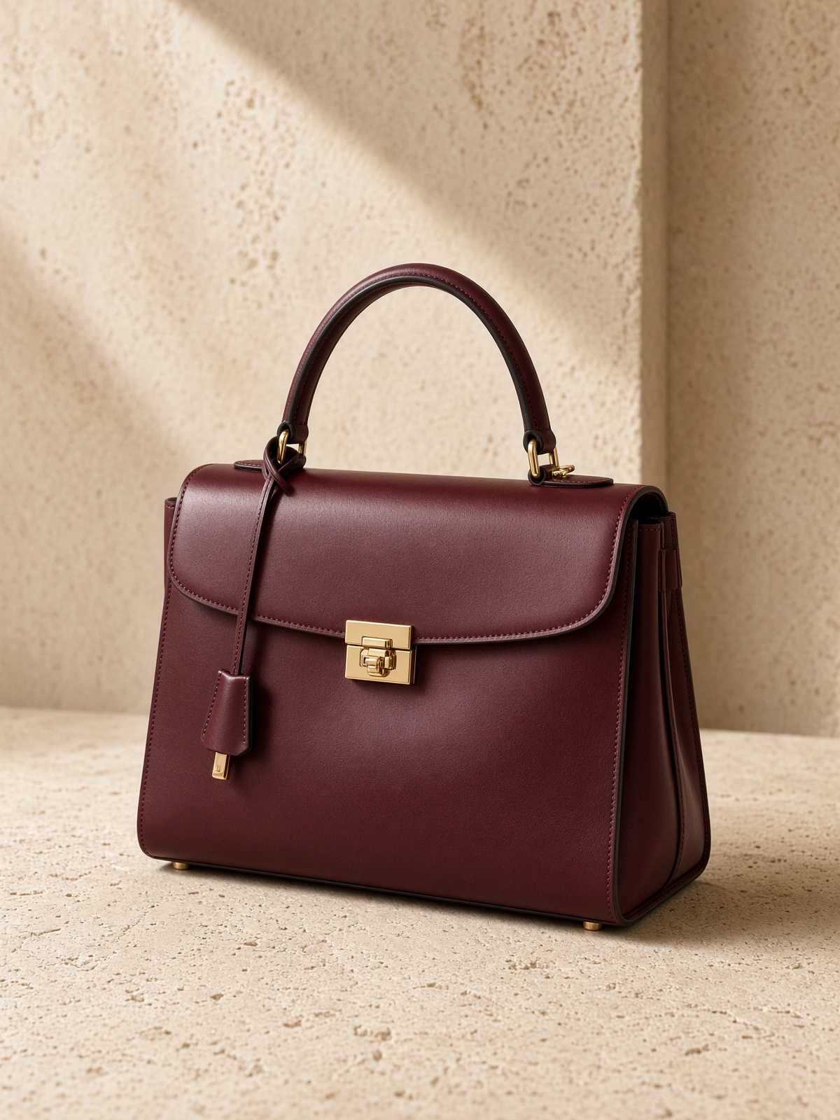 Burgundy City Satchel