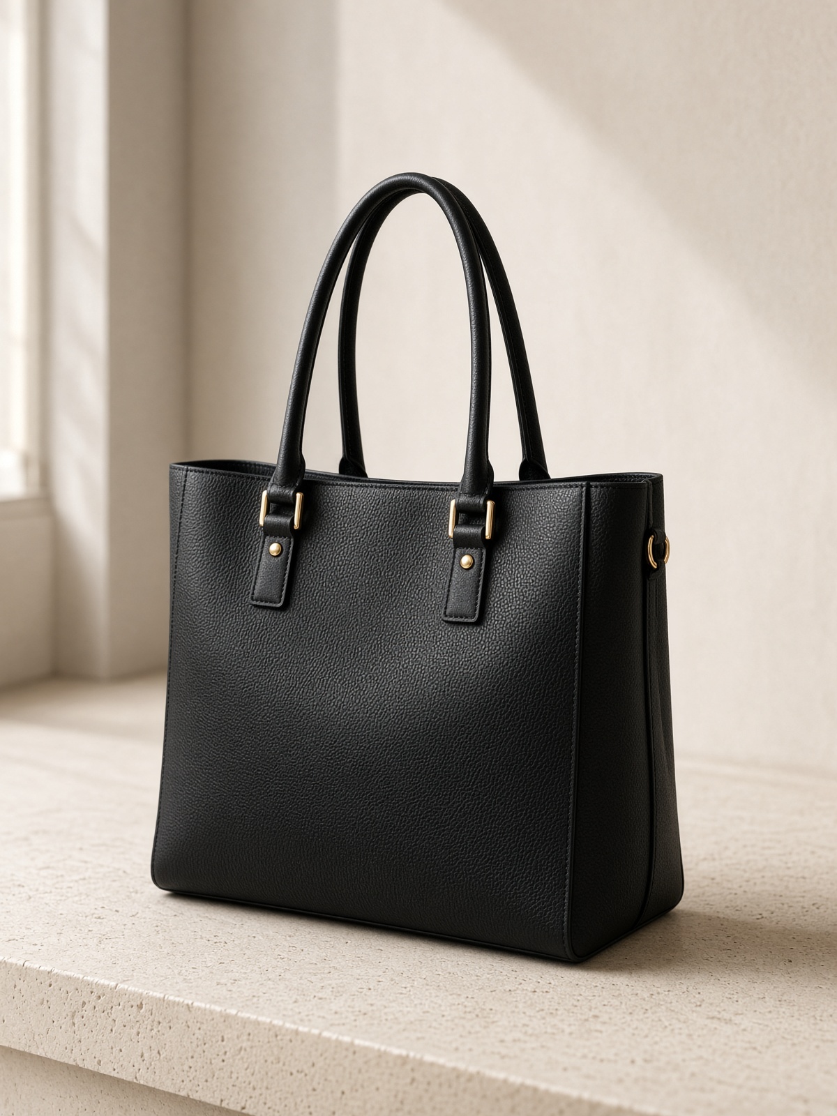 Noir Structured Tote